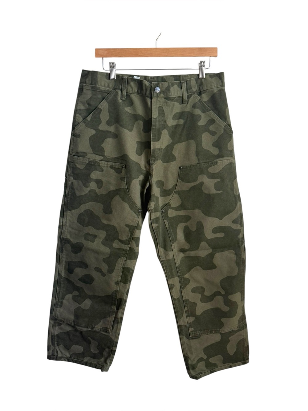 Carhartt WIP x Palace Double Knee Pants Camo Baggy Workwear Size 32